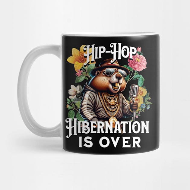 Hip Hop Hibernation Is Over Spring Groundhog by woormle